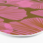 Pink Ginkgo Leaf Pattern Bath Mat Gallery Image 3