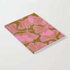 Pink Ginkgo Leaf Pattern Notebook Gallery Image 2