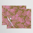 Pink Ginkgo Leaf Pattern Placemat Gallery Image 1
