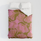 Pink Ginkgo Leaf Pattern Comforter Gallery Image 6