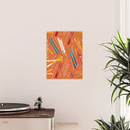 Retro Ski Pattern Illustration Poster Gallery Image 2