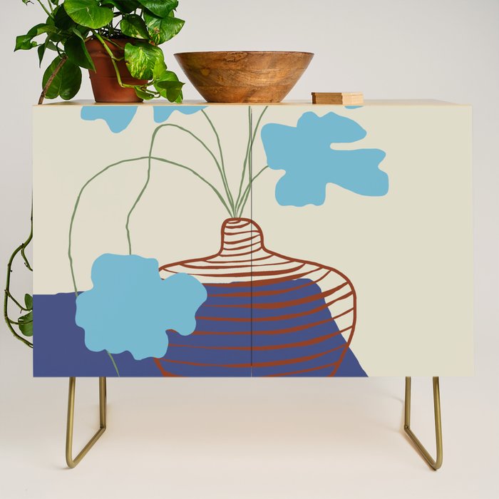 Blue Blooming Credenza Gallery Image 1