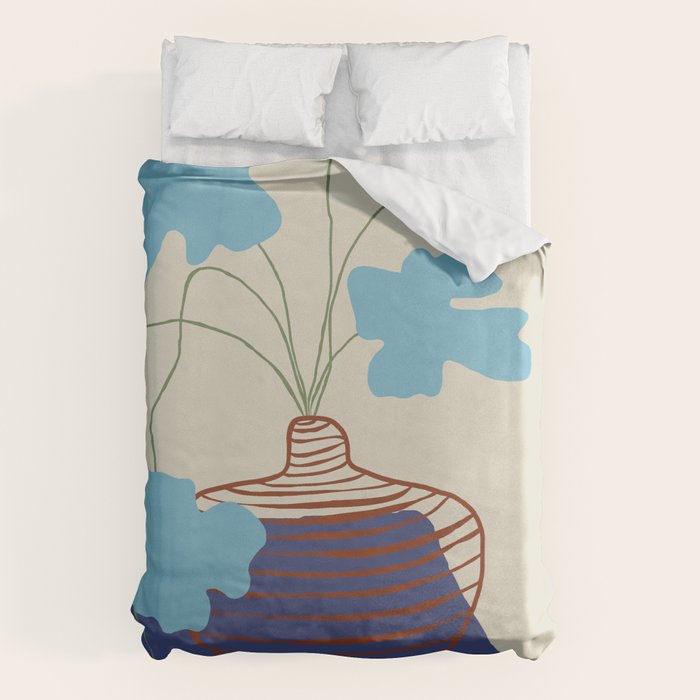 Blue Blooming Duvet Cover Gallery Image 1