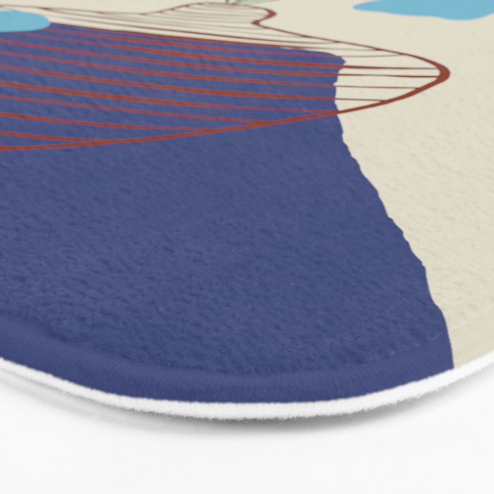 Blue Blooming Bath Mat Gallery Image 3