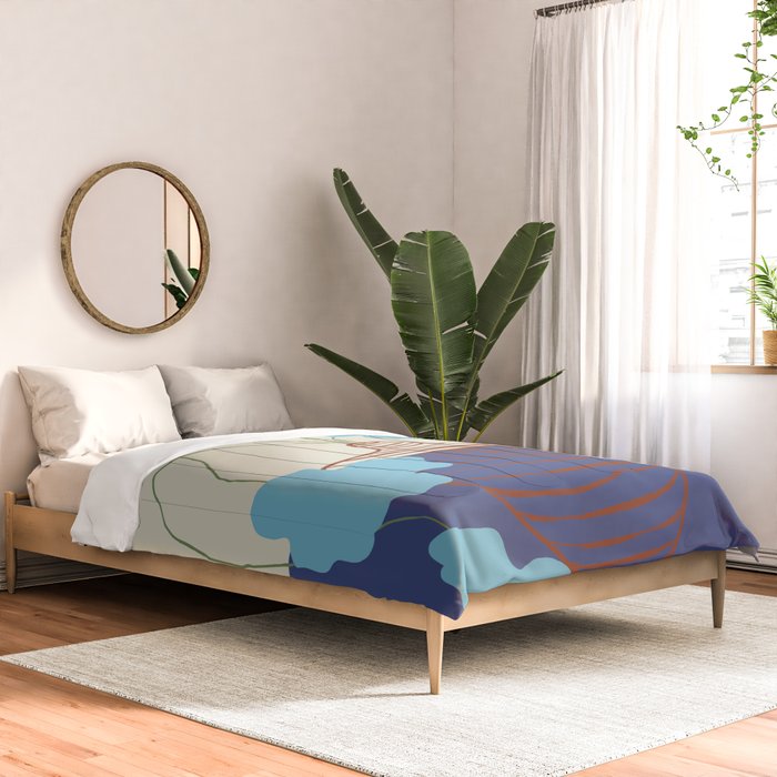Blue Blooming Comforter Gallery Image 2