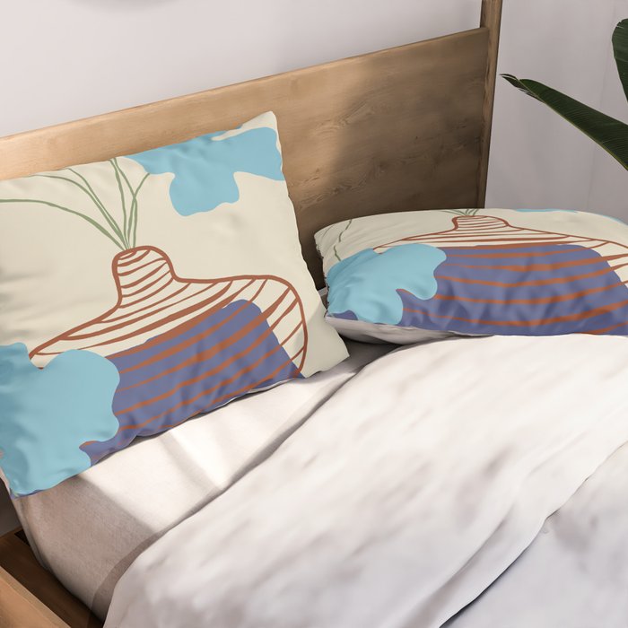 Blue Blooming Pillow Sham Gallery Image 2