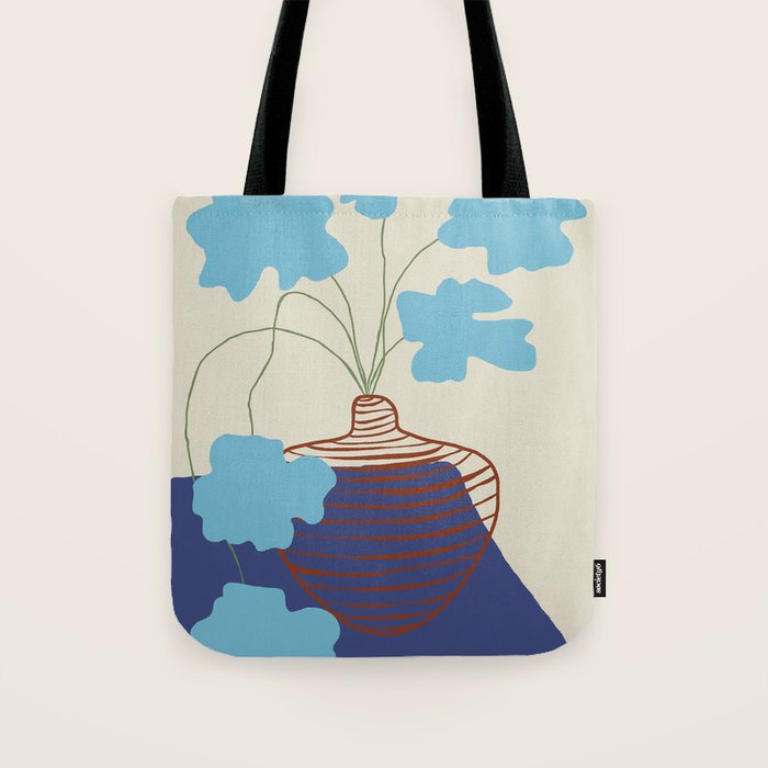 Blue Blooming Tote Bag Gallery Image 1
