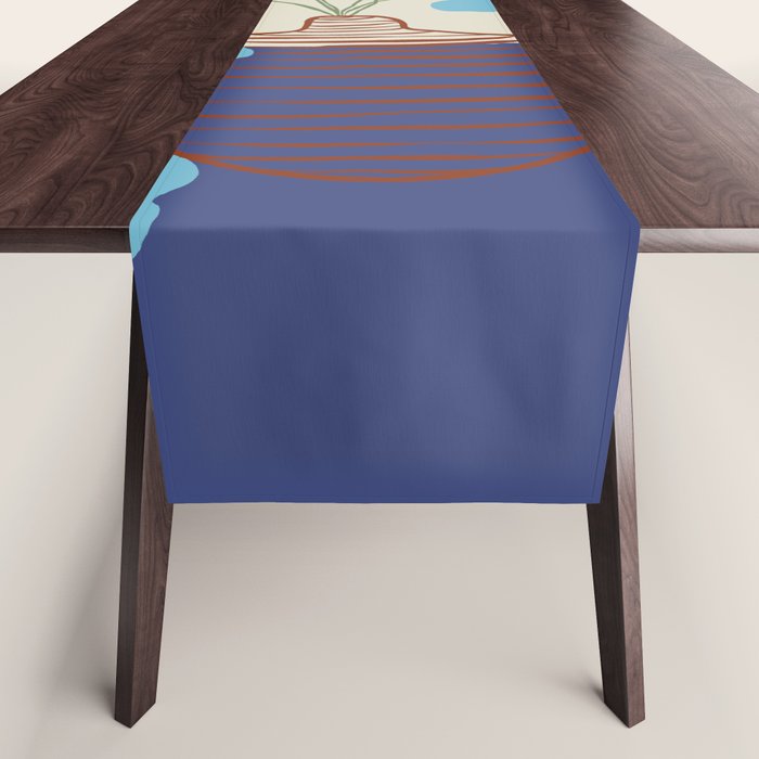 Blue Blooming Table Runner Gallery Image 1
