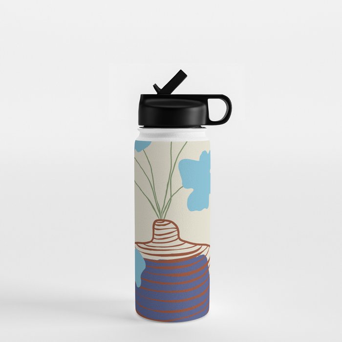 Blue Blooming Water Bottle Gallery Image 1