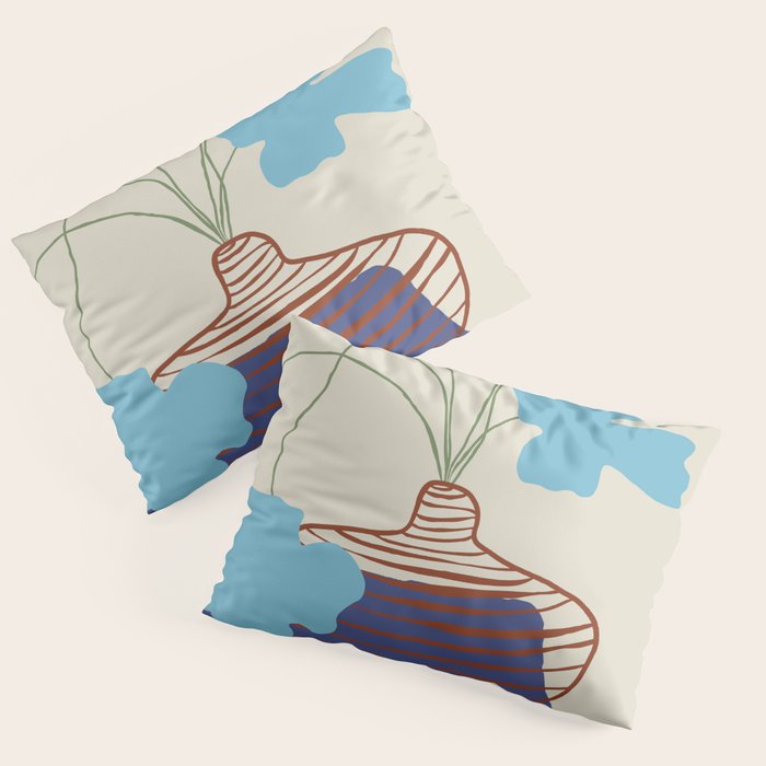 Blue Blooming Pillow Sham Gallery Image 1