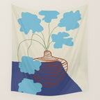 Blue Blooming Wall Tapestry Gallery Image 4