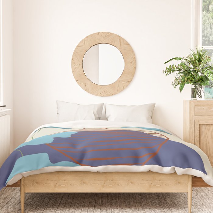 Blue Blooming Duvet Cover Gallery Image 3