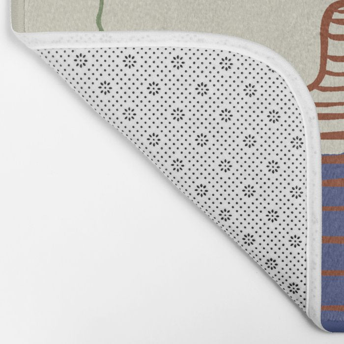 Blue Blooming Bath Mat Gallery Image 2