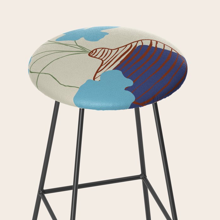 Blue Blooming Stool Gallery Image 2