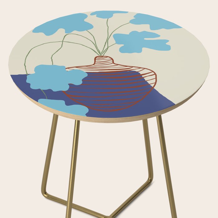 Blue Blooming Side Table Gallery Image 2