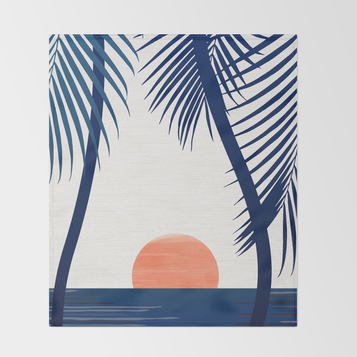 California Dreamin / Abstract Landscape Throw Blanket Gallery Image 2