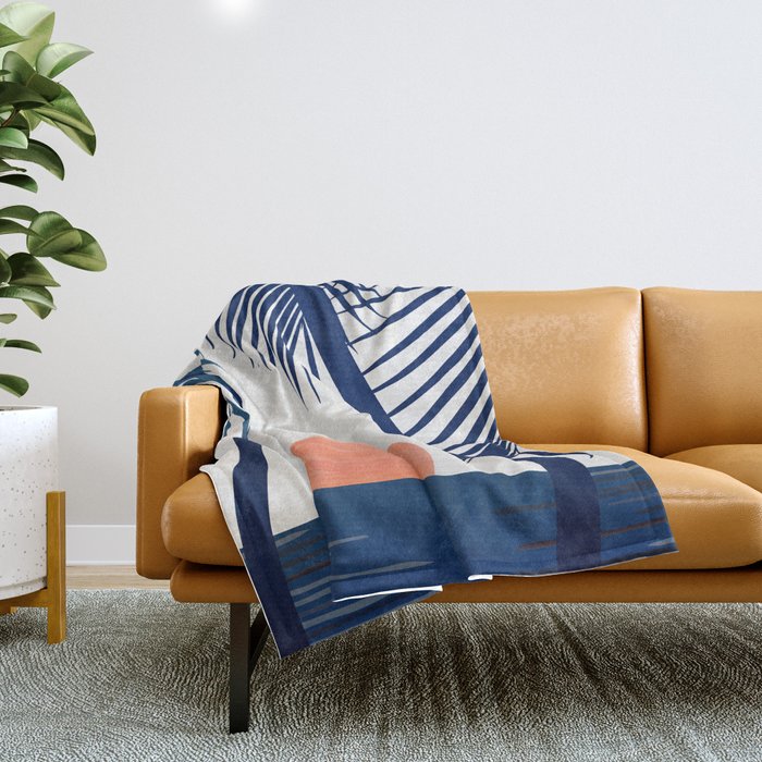 California Dreamin / Abstract Landscape Throw Blanket Gallery Image 1