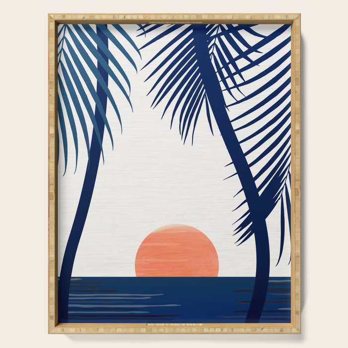 California Dreamin / Abstract Landscape Serving Tray Gallery Image 1