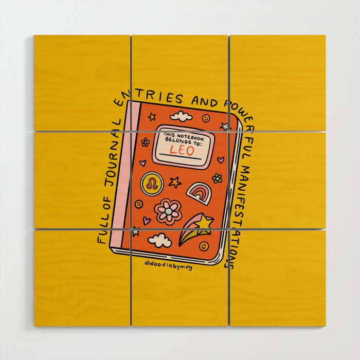 Leo Notebook Wood Wall Art Gallery Image 1