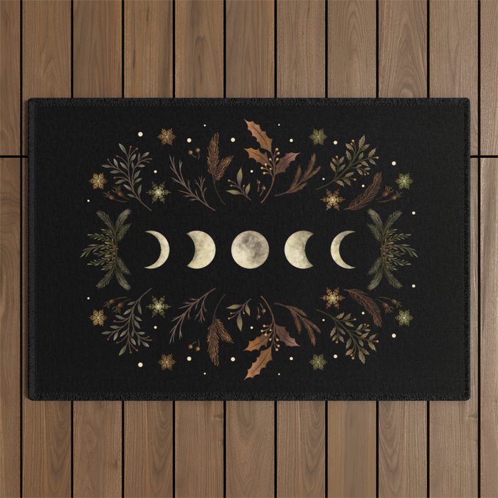 Moonlight Garden - Winter Brown Outdoor Rug Gallery Image 1