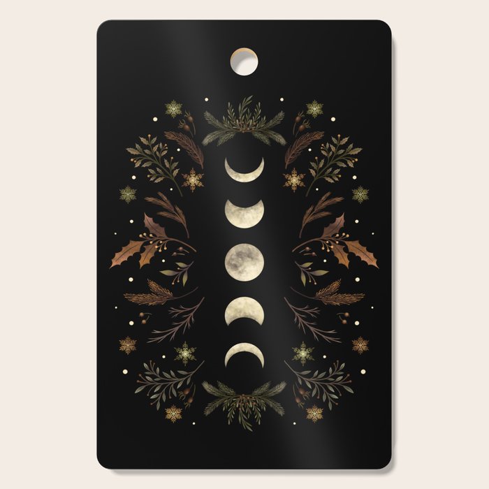 Moonlight Garden - Winter Brown Cutting Board Gallery Image 1