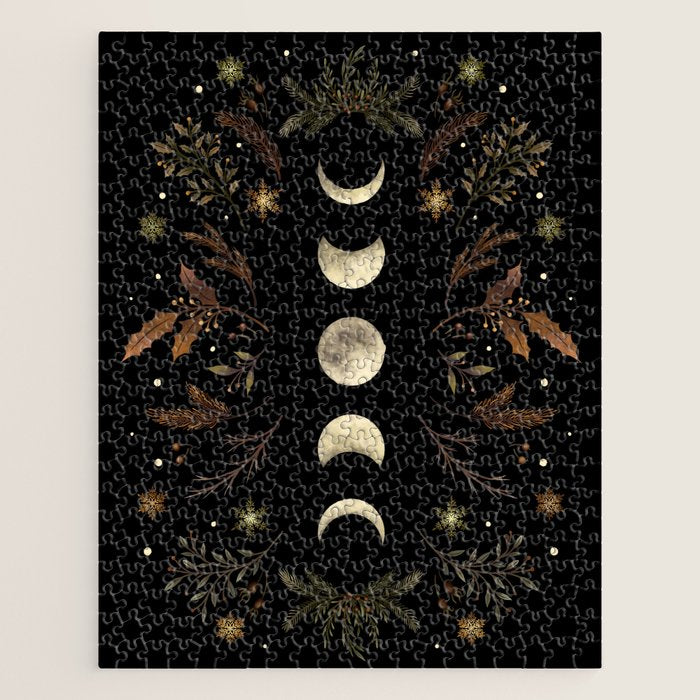 Moonlight Garden - Winter Brown Jigsaw Puzzle Gallery Image 1