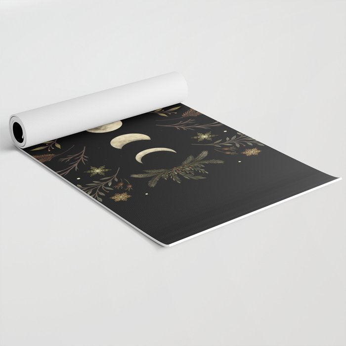 Moonlight Garden - Winter Brown Yoga Mat Gallery Image 2