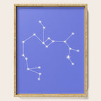 Sagittarius Zodiac Star Constellation Line Art Periwinkle Purple Serving Tray Gallery Image 1
