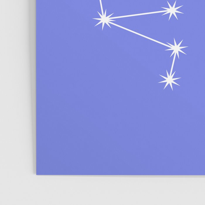 Sagittarius Zodiac Star Constellation Line Art Periwinkle Purple Poster Gallery Image 3