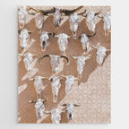 Cow Skulls Adobe - West Texas Photography Jigsaw Puzzle Gallery Image 1