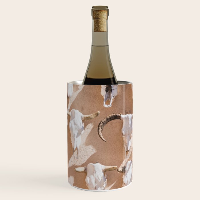 Cow Skulls Adobe - West Texas Photography Wine Chiller Gallery Image 2