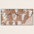 Cow Skulls Adobe - West Texas Photography Desk Mat Gallery Image 3