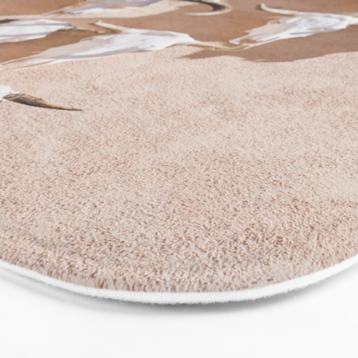 Cow Skulls Adobe - West Texas Photography Bath Mat Gallery Image 3