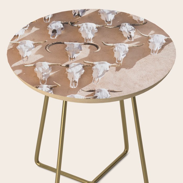 Cow Skulls Adobe - West Texas Photography Side Table Gallery Image 2