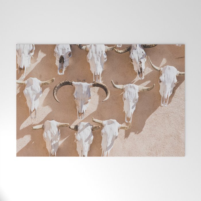 Cow Skulls Adobe - West Texas Photography Welcome Mat Gallery Image 1