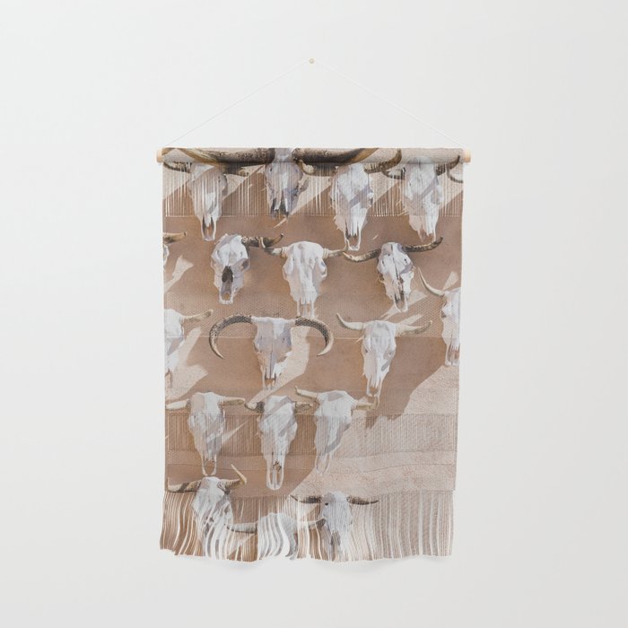 Cow Skulls Adobe - West Texas Photography Wall Hanging Gallery Image 1
