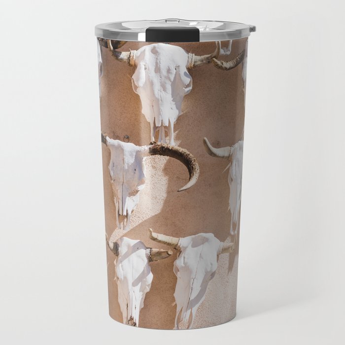 Cow Skulls Adobe - West Texas Photography Travel Mug Gallery Image 1
