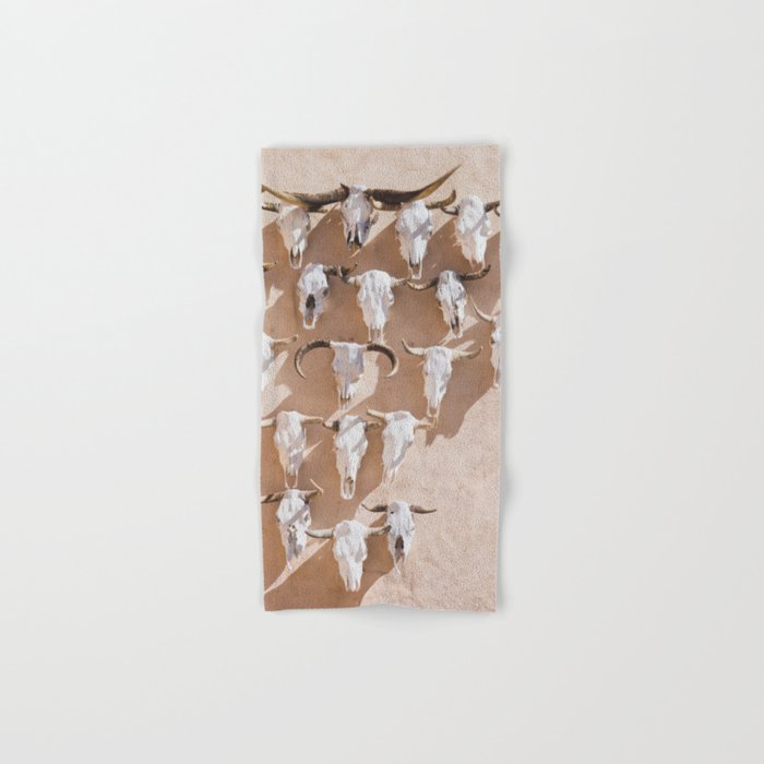 Cow Skulls Adobe - West Texas Photography Bath Towel Gallery Image 1