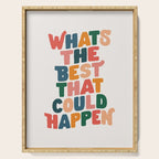 Whats The Best That Could Happen by The Motivated Type in Red Pink Green Orange and Blue Serving Tray Gallery Image 1