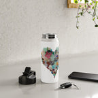 Love -  Sea Glass Heart A Unique Birthday & Fatherâs Day Gift Water Bottle Gallery Image 5