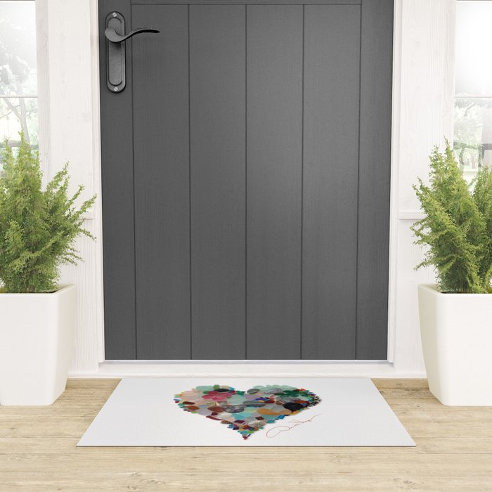 Love -  Sea Glass Heart A Unique Birthday & Fatherâs Day Gift Welcome Mat Gallery Image 3