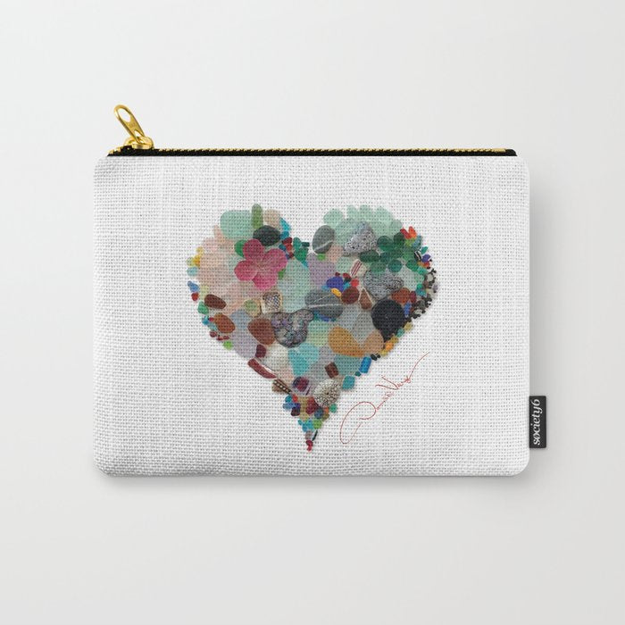 Love -  Sea Glass Heart A Unique Birthday & Fatherâs Day Gift Carry All Pouch Gallery Image 1