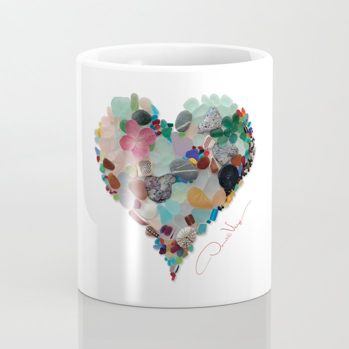 Love -  Sea Glass Heart A Unique Birthday & Fatherâs Day Gift Coffee Mug Gallery Image 4