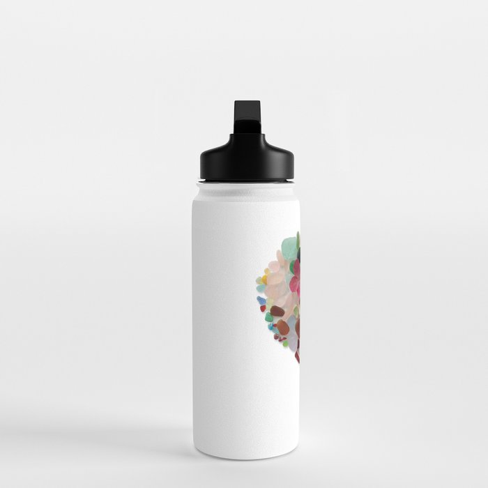 Love -  Sea Glass Heart A Unique Birthday & Fatherâs Day Gift Water Bottle Gallery Image 3