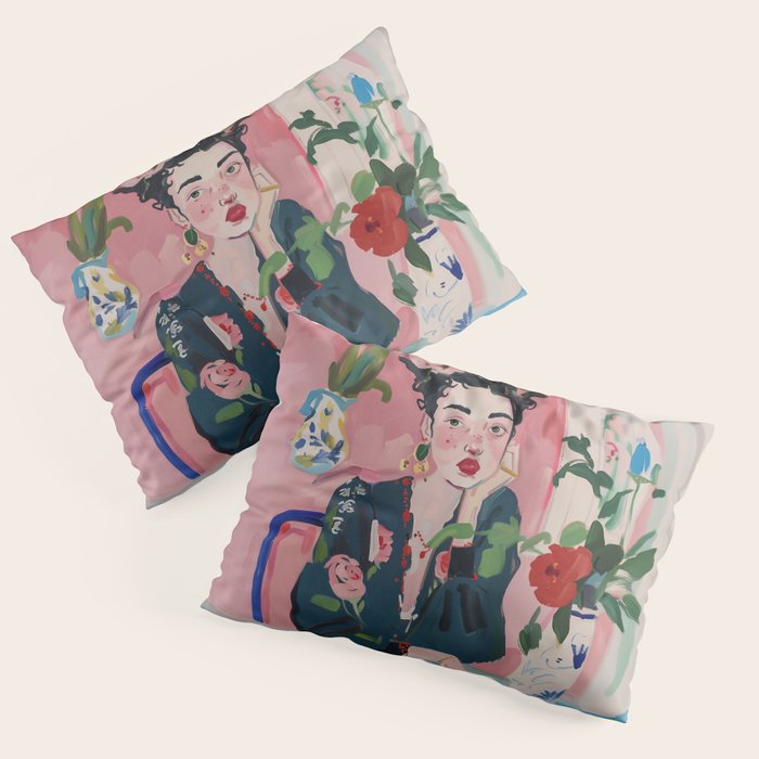 Dreamy Muse in Bloom  Pillow Sham Gallery Image 3