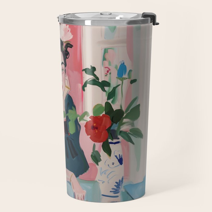 Dreamy Muse in Bloom  Travel Mug Gallery Image 2