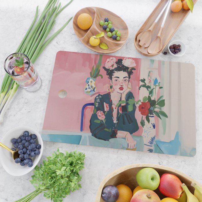 Dreamy Muse in Bloom  Cutting Board Gallery Image 2