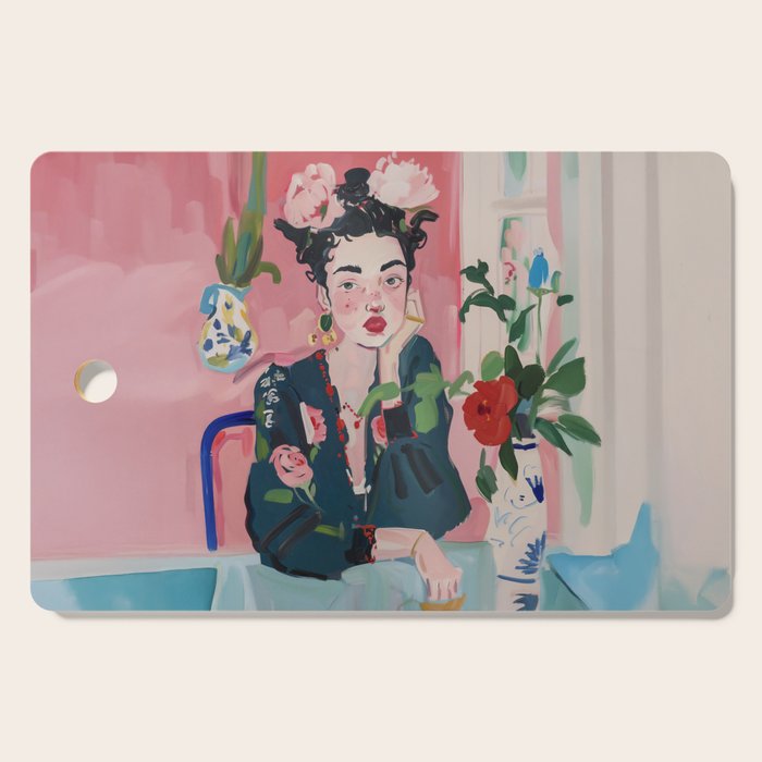 Dreamy Muse in Bloom  Cutting Board Gallery Image 1