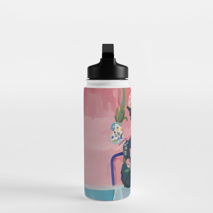Dreamy Muse in Bloom  Water Bottle Gallery Image 3