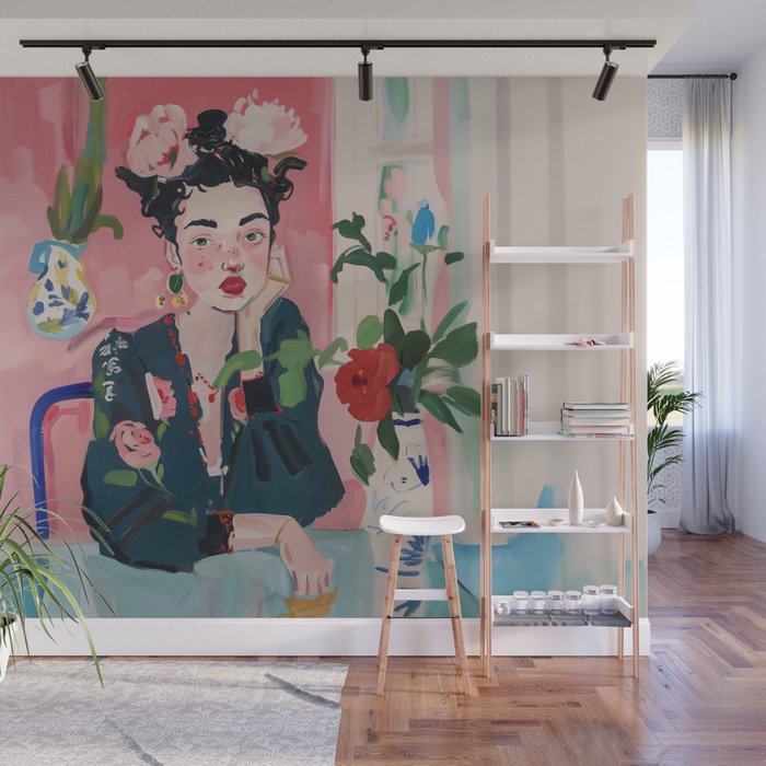 Dreamy Muse in Bloom  Wall Mural Gallery Image 1